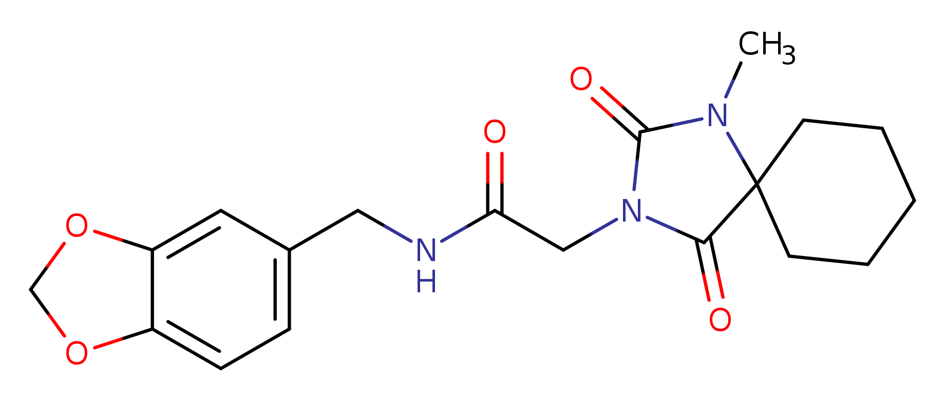 N-[(2H-1,3-benzodioxol-5-yl)methyl]-2-{1-methyl-2,4-dioxo-1,3-diazaspiro[4.5]decan-3-yl}acetamide