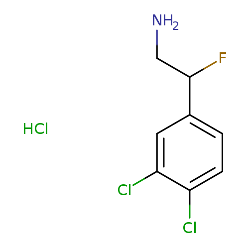"2-(3,4-dichlorophenyl)-2-fluoroethan-1-amine hydrochloride"