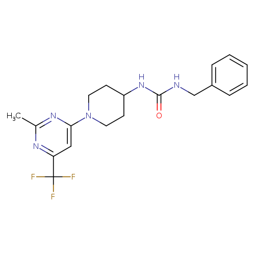 1-benzyl-3-{1-[2-methyl-6-(trifluoromethyl)pyrimidin-4-yl]piperidin-4-yl}urea