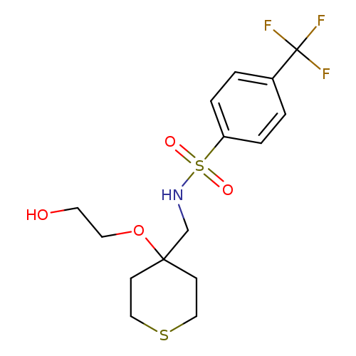 N-{[4-(2-hydroxyethoxy)thian-4-yl]methyl}-4-(trifluoromethyl)benzene-1-sulfonamide