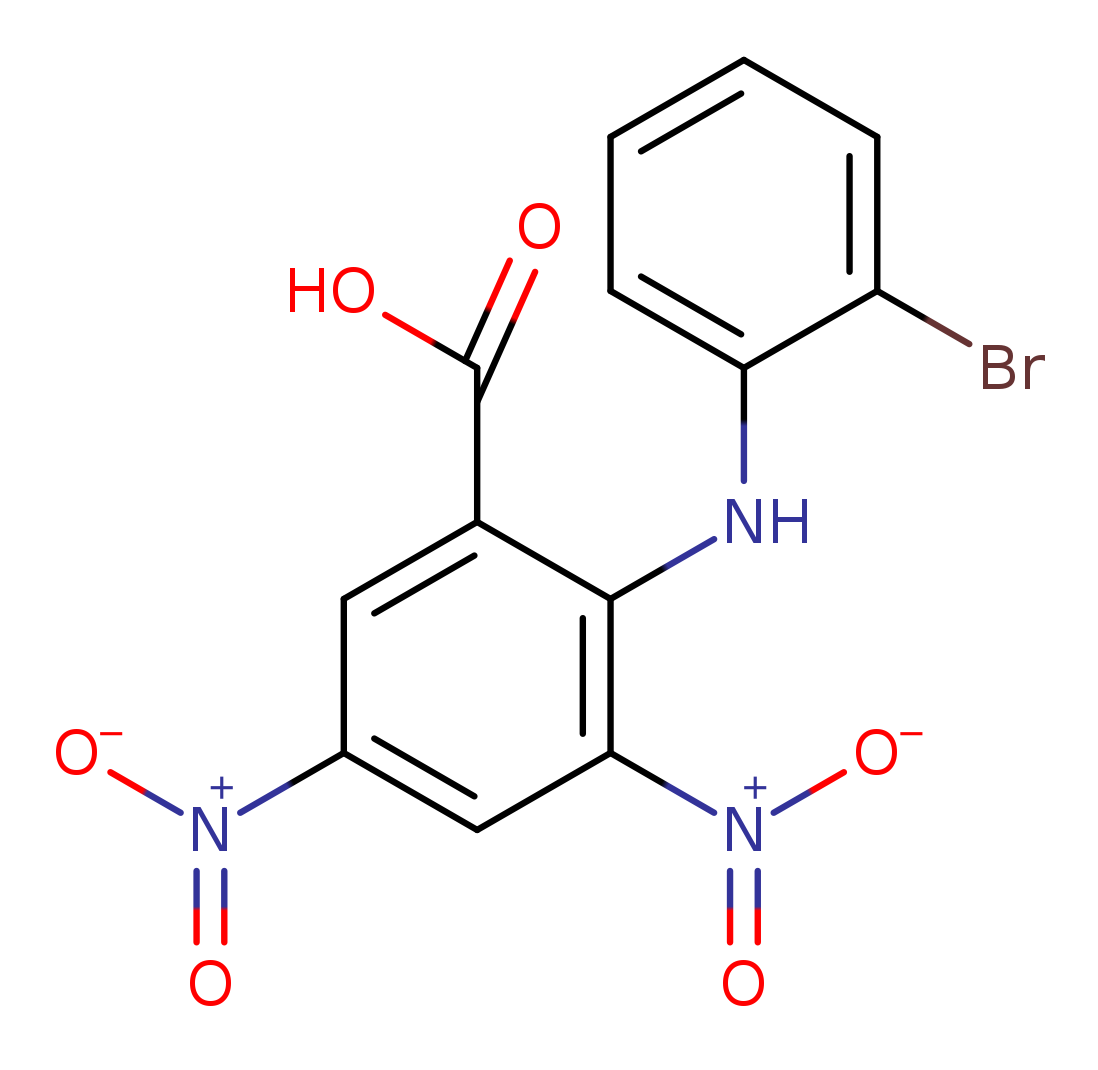 2-[(2-bromophenyl)amino]-3,5-dinitrobenzoic acid