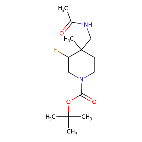 tert-Butyl 4-(acetamidomethyl)-3-fluoro-4-methylpiperidine-1-carboxylate