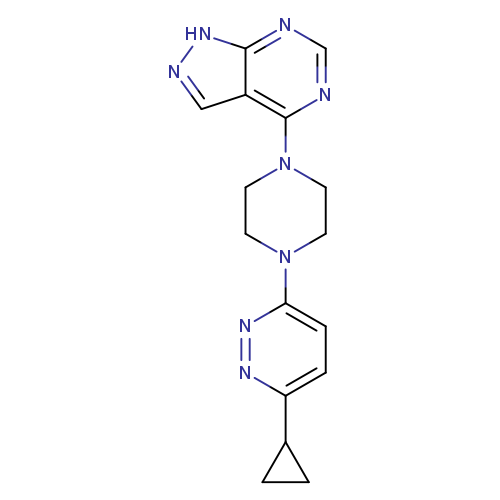 3-cyclopropyl-6-(4-{1H-pyrazolo[3,4-d]pyrimidin-4-yl}piperazin-1-yl)pyridazine