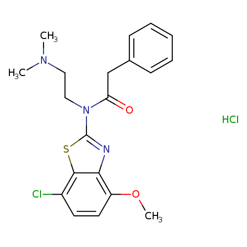 N-(7-chloro-4-methoxy-1,3-benzothiazol-2-yl)-N-[2-(dimethylamino)ethyl]-2-phenylacetamide hydrochloride