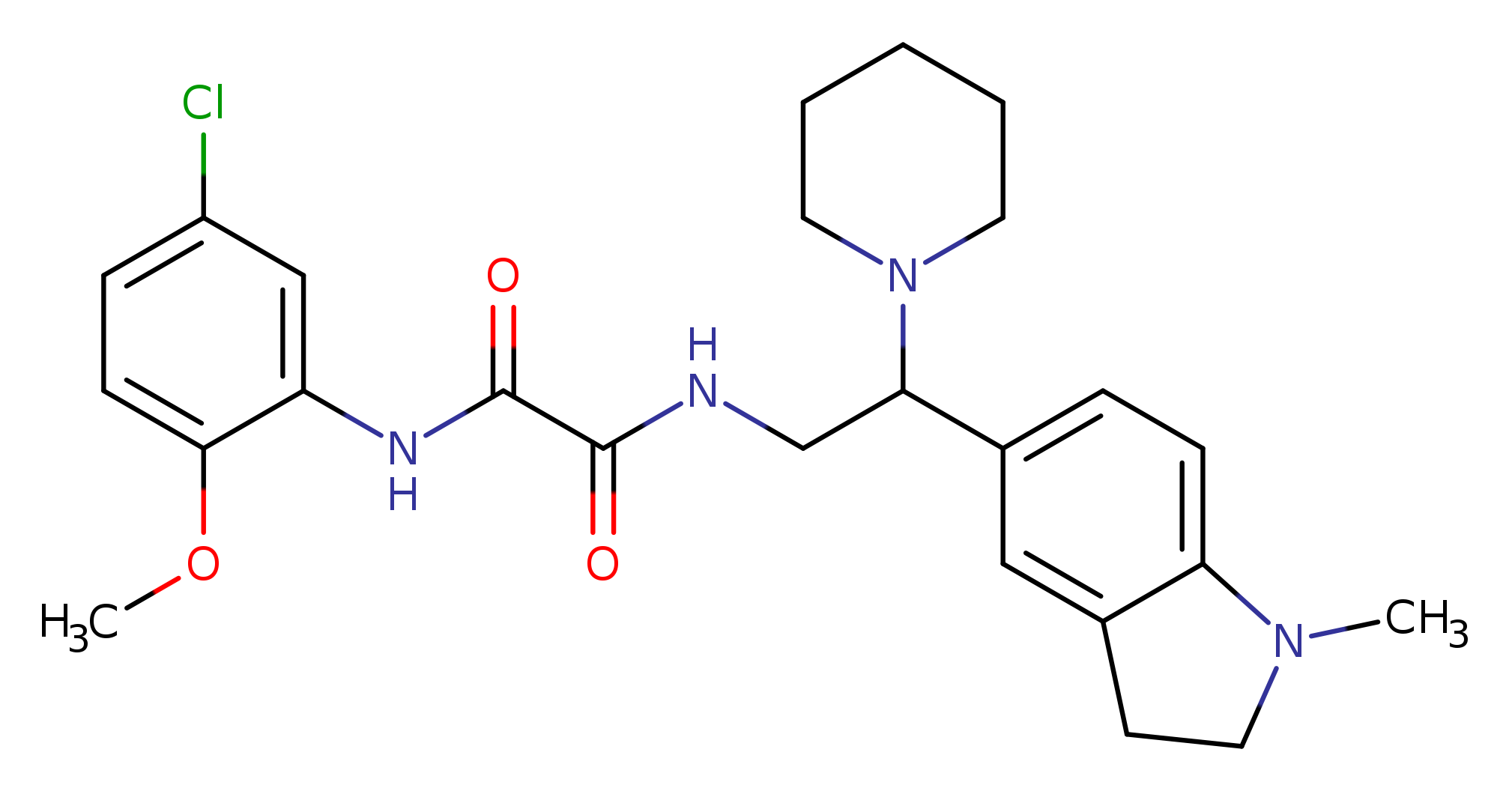 N-(5-chloro-2-methoxyphenyl)-N'-[2-(1-methyl-2,3-dihydro-1H-indol-5-yl)-2-(piperidin-1-yl)ethyl]ethanediamide