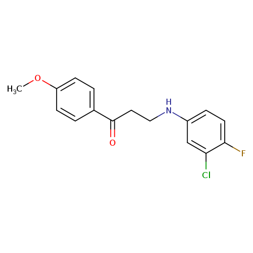 3-[(3-chloro-4-fluorophenyl)amino]-1-(4-methoxyphenyl)propan-1-one