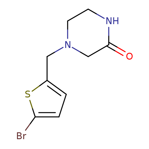 4-[(5-bromothiophen-2-yl)methyl]piperazin-2-one
