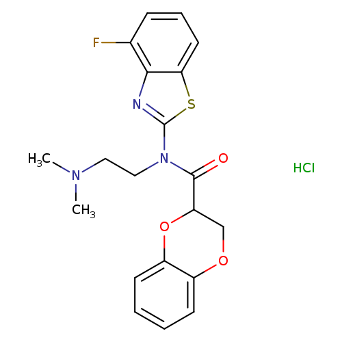 N-[2-(dimethylamino)ethyl]-N-(4-fluoro-1,3-benzothiazol-2-yl)-2,3-dihydro-1,4-benzodioxine-2-carboxamide hydrochloride