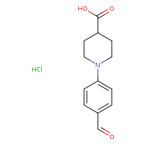 1-(4-formylphenyl)piperidine-4-carboxylic acid hydrochloride