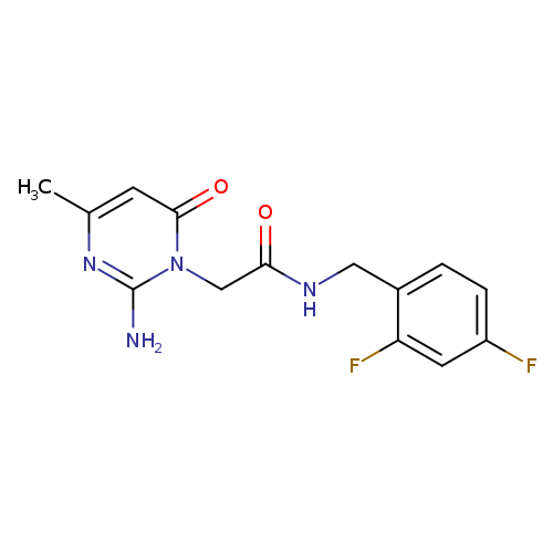 2-(2-amino-4-methyl-6-oxo-1,6-dihydropyrimidin-1-yl)-N-[(2,4-difluorophenyl)methyl]acetamide