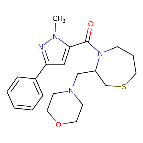 4-(1-methyl-3-phenyl-1H-pyrazole-5-carbonyl)-3-[(morpholin-4-yl)methyl]-1,4-thiazepane