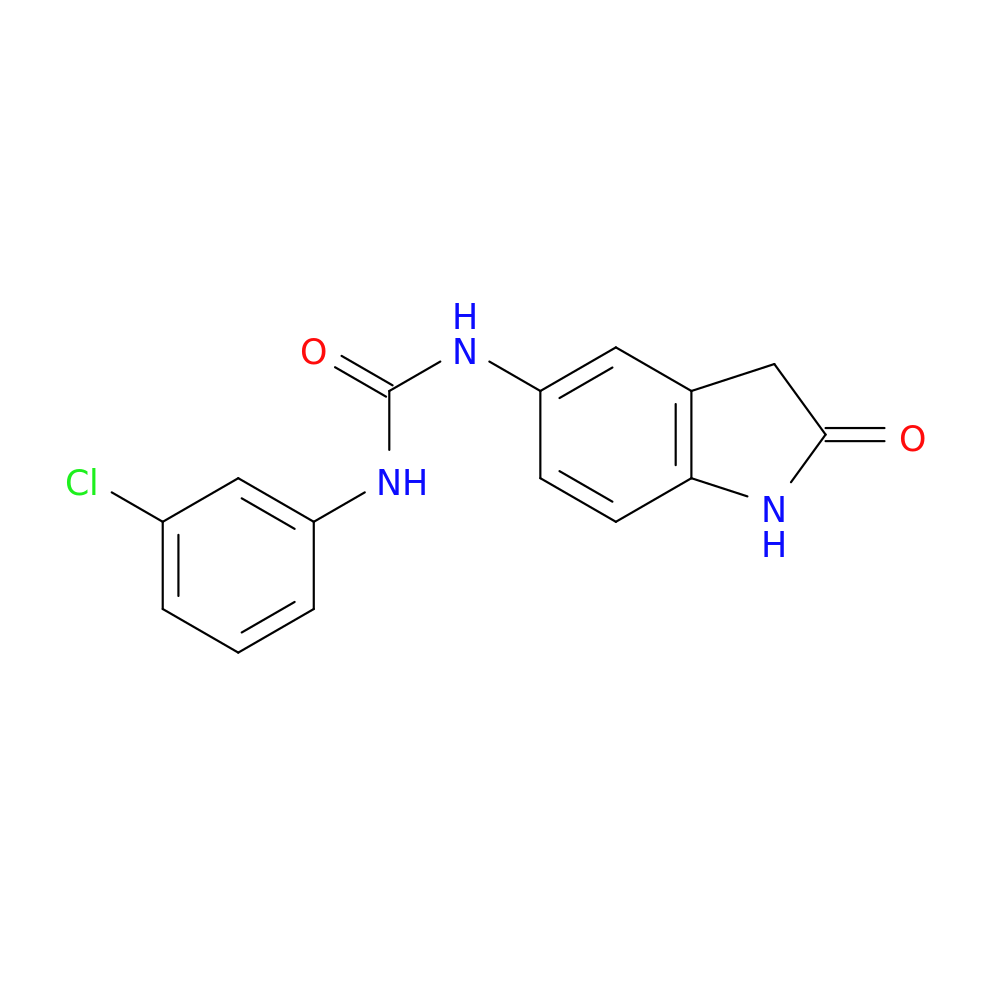 1-(3-chlorophenyl)-3-(2-oxo-2,3-dihydro-1H-indol-5-yl)urea