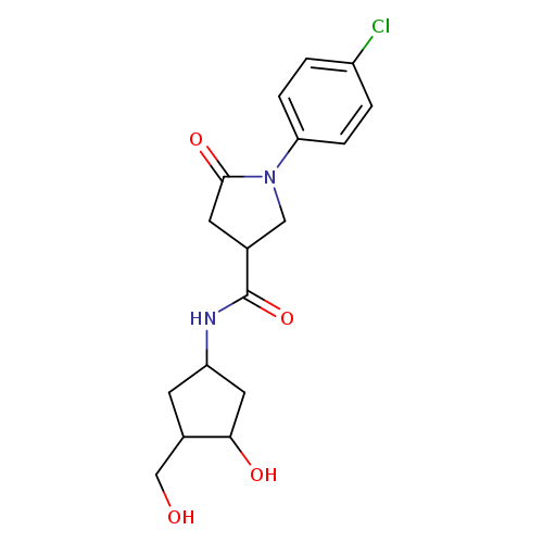 1-(4-chlorophenyl)-N-[3-hydroxy-4-(hydroxymethyl)cyclopentyl]-5-oxopyrrolidine-3-carboxamide