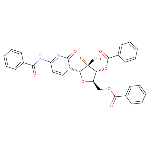 (2R,3R,4R,5S)-5-(4-benzamido-2-oxopyrimidin-1(2H)-yl)-2-((benzoyloxy)methyl)-4-fluoro-4-methyltetrahydrofuran-3-yl benzoate