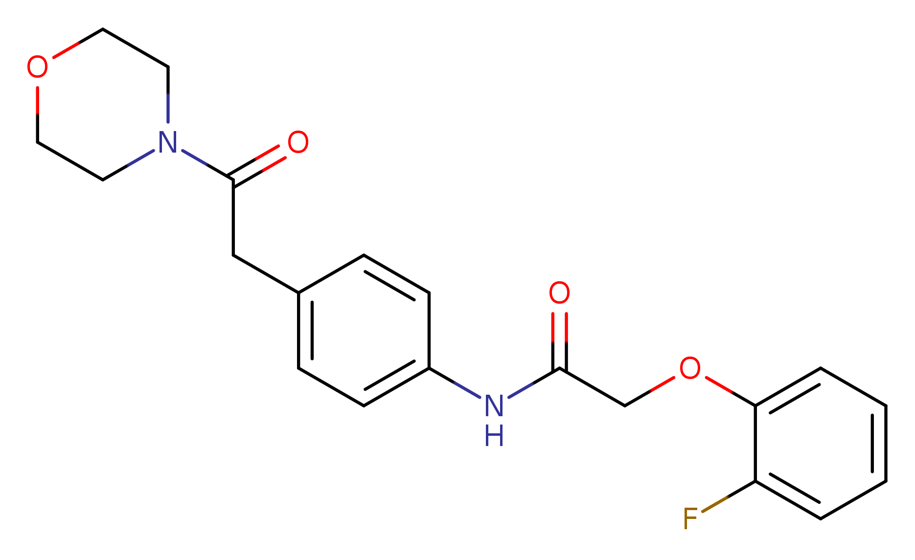 2-(2-fluorophenoxy)-N-{4-[2-(morpholin-4-yl)-2-oxoethyl]phenyl}acetamide