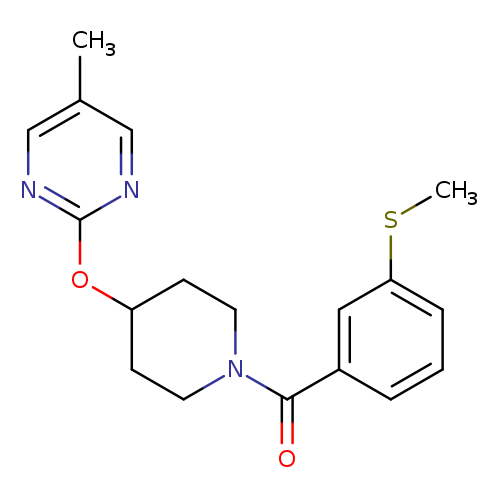 5-methyl-2-({1-[3-(methylsulfanyl)benzoyl]piperidin-4-yl}oxy)pyrimidine