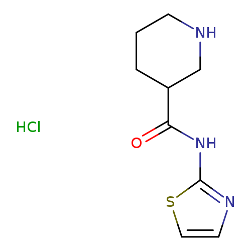 N-(1,3-thiazol-2-yl)piperidine-3-carboxamide hydrochloride