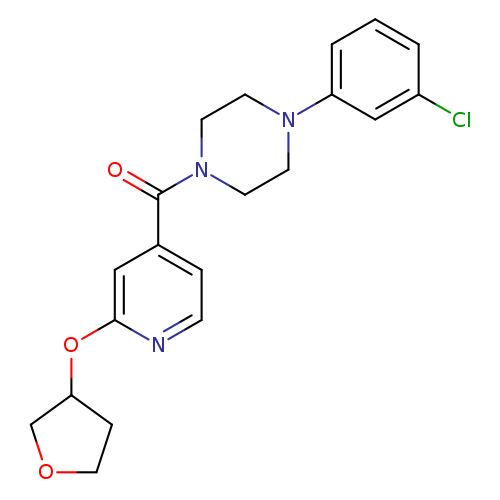 1-(3-chlorophenyl)-4-[2-(oxolan-3-yloxy)pyridine-4-carbonyl]piperazine