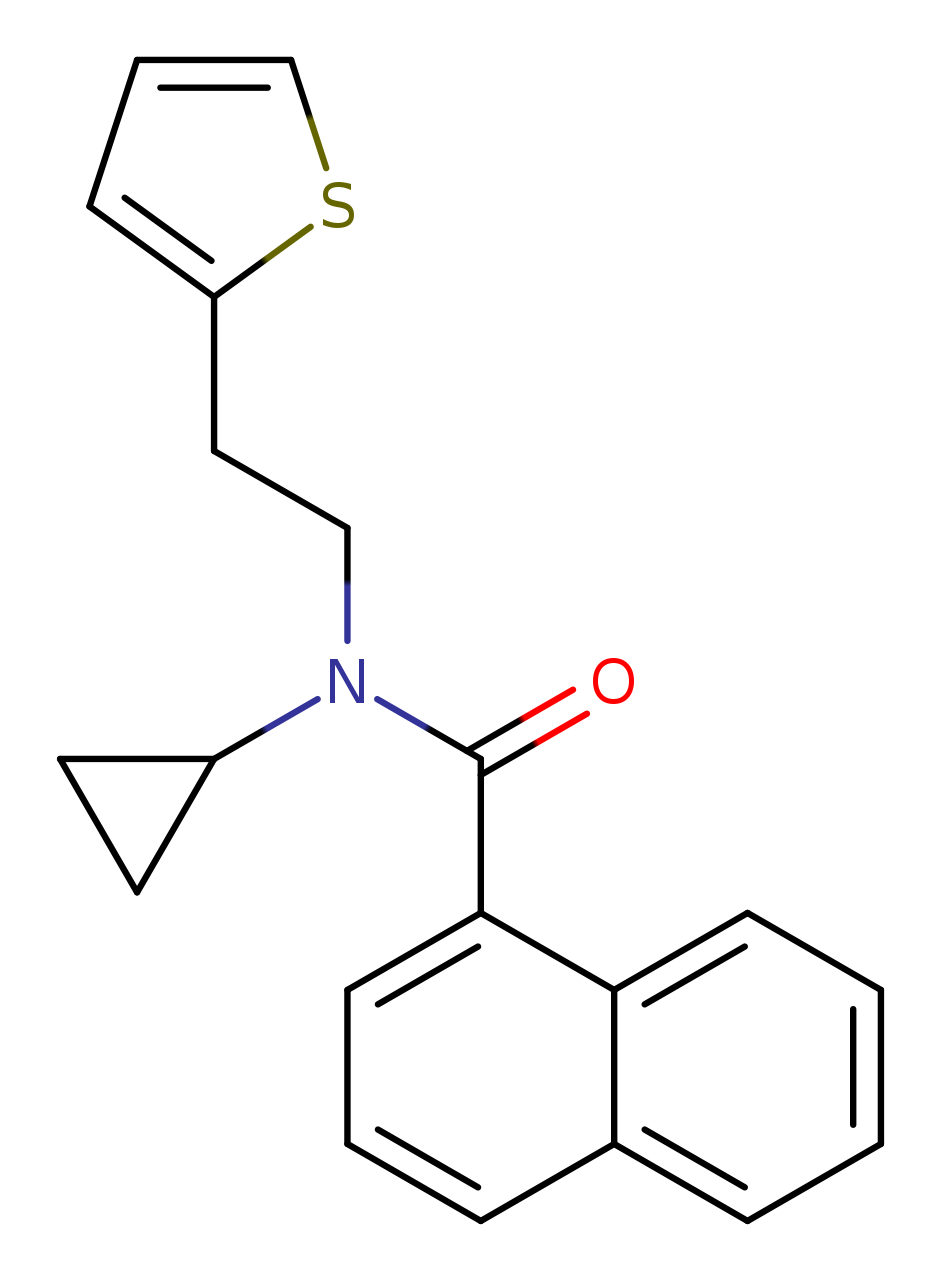N-cyclopropyl-N-[2-(thiophen-2-yl)ethyl]naphthalene-1-carboxamide