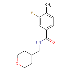 3-fluoro-4-methyl-N-[(oxan-4-yl)methyl]benzamide
