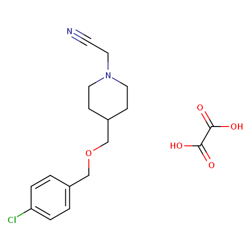 2-(4-{[(4-chlorophenyl)methoxy]methyl}piperidin-1-yl)acetonitrile; oxalic acid