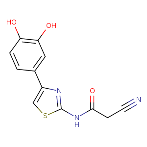 2-cyano-N-[4-(3,4-dihydroxyphenyl)-1,3-thiazol-2-yl]acetamide