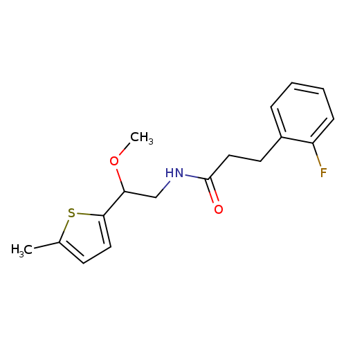 3-(2-fluorophenyl)-N-[2-methoxy-2-(5-methylthiophen-2-yl)ethyl]propanamide