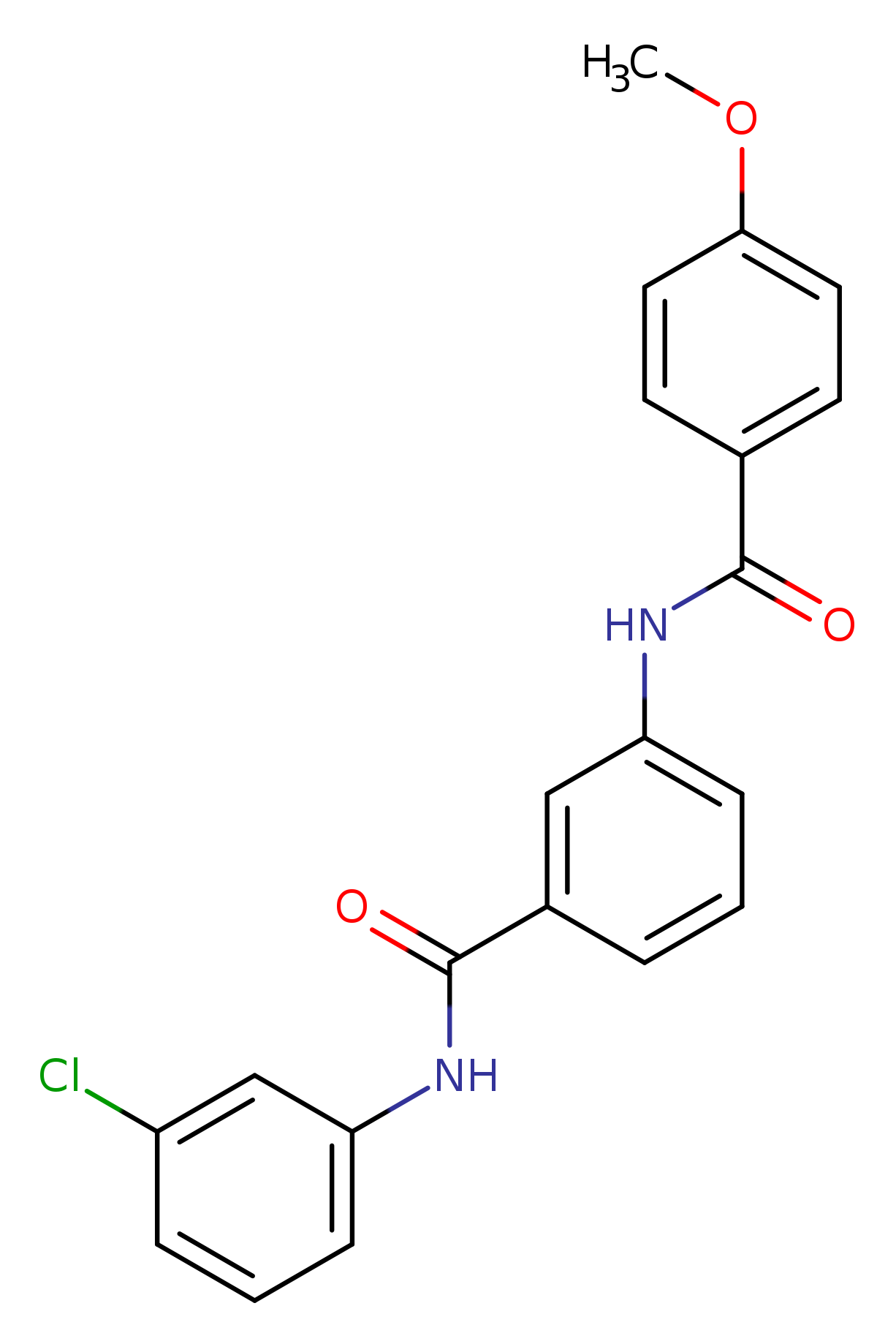 N-(3-chlorophenyl)-3-[(4-methoxybenzoyl)amino]benzamide