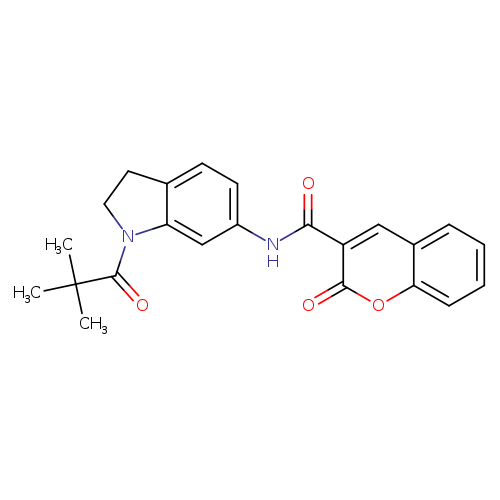 N-[1-(2,2-dimethylpropanoyl)-2,3-dihydro-1H-indol-6-yl]-2-oxo-2H-chromene-3-carboxamide
