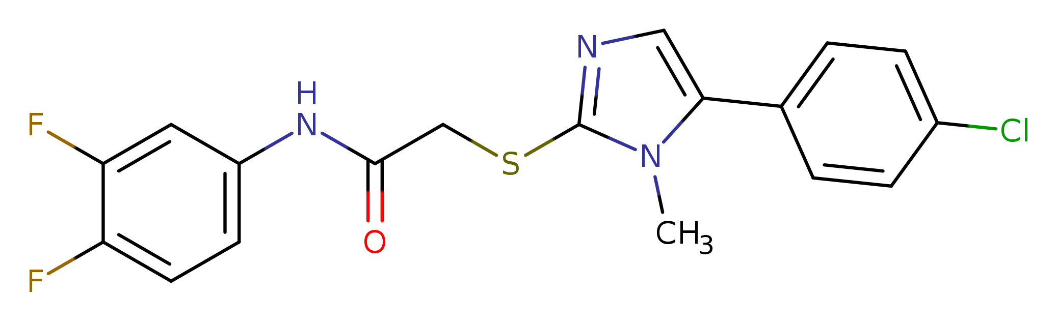 2-{[5-(4-chlorophenyl)-1-methyl-1H-imidazol-2-yl]sulfanyl}-N-(3,4-difluorophenyl)acetamide