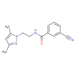 3-cyano-N-[2-(3,5-dimethyl-1H-pyrazol-1-yl)ethyl]benzamide