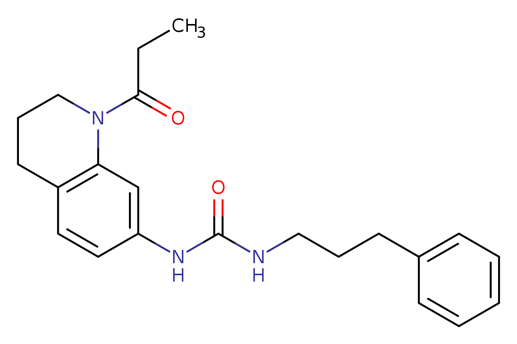 1-(3-phenylpropyl)-3-(1-propanoyl-1,2,3,4-tetrahydroquinolin-7-yl)urea
