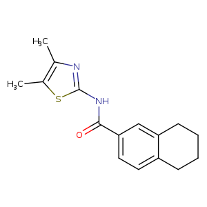 N-(4,5-dimethyl-1,3-thiazol-2-yl)-5,6,7,8-tetrahydronaphthalene-2-carboxamide