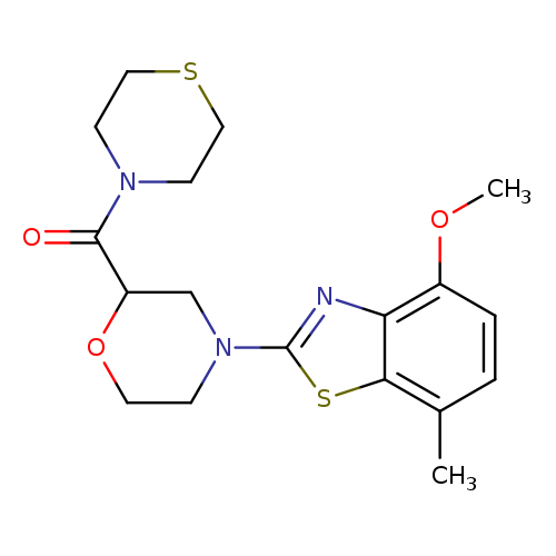 4-methoxy-7-methyl-2-[2-(thiomorpholine-4-carbonyl)morpholin-4-yl]-1,3-benzothiazole