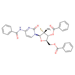 (2R,3R,4R,5R)-5-(4-Benzamido-2-oxopyrimidin-1(2H)-yl)-2-((benzoyloxy)methyl)-4-fluoro-4-methyltetrahydrofuran-3-yl benzoate