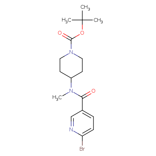 tert-butyl 4-(N-methyl6-bromopyridine-3-amido)piperidine-1-carboxylate