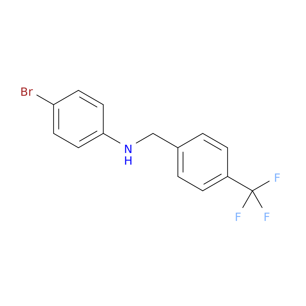 4-bromo-N-{[4-(trifluoromethyl)phenyl]methyl}aniline