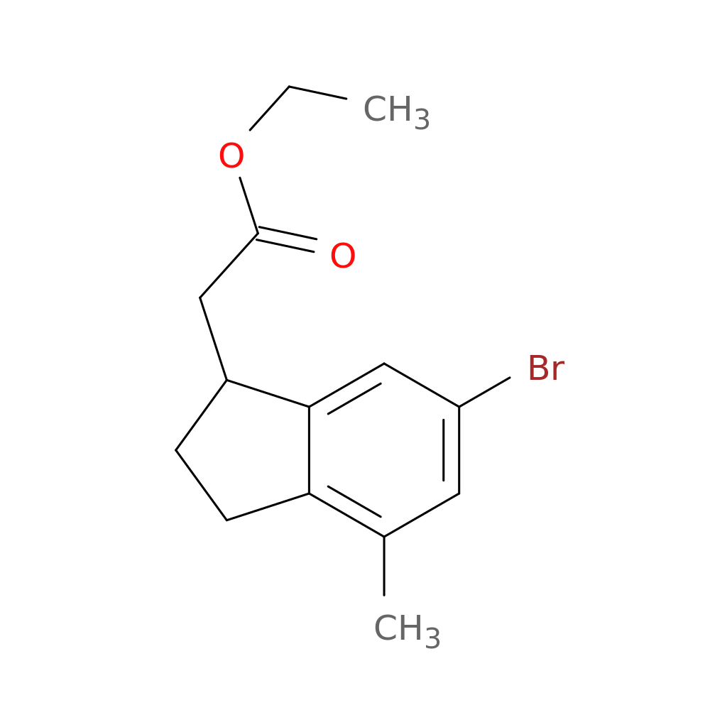 ethyl 2-(6-bromo-4-methyl-2,3-dihydro-1H-inden-1-yl)acetate