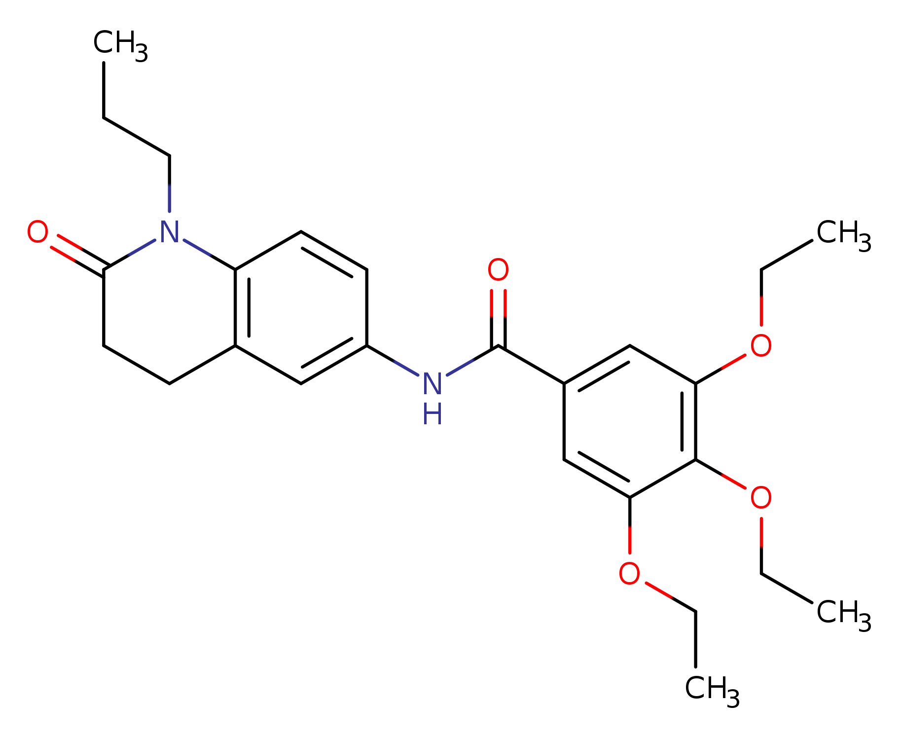 3,4,5-triethoxy-N-(2-oxo-1-propyl-1,2,3,4-tetrahydroquinolin-6-yl)benzamide