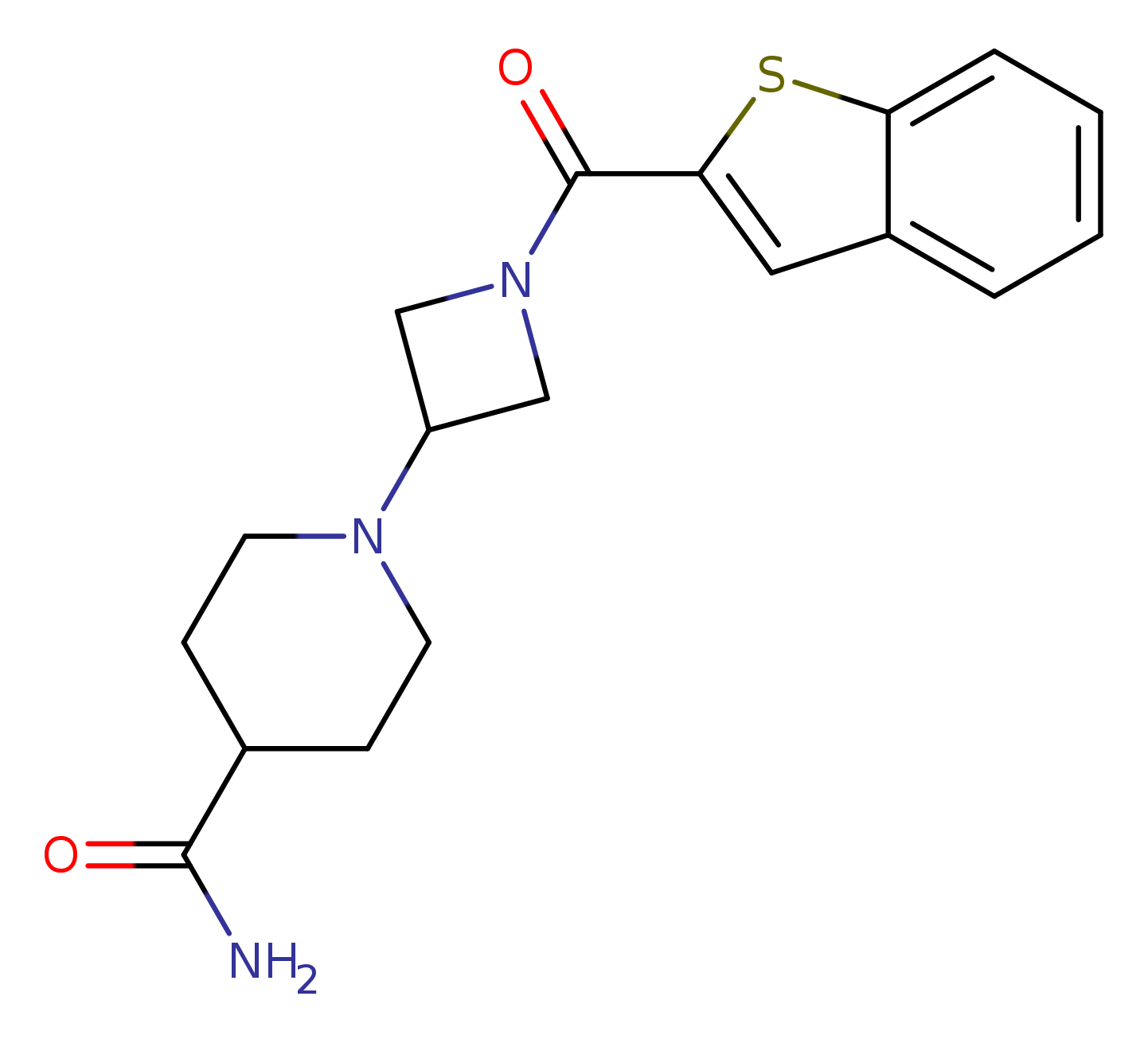 1-[1-(1-benzothiophene-2-carbonyl)azetidin-3-yl]piperidine-4-carboxamide