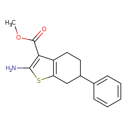 Benzo[b]thiophene-3-carboxylic acid, 2-amino-4,5,6,7-tetrahydro-6-phenyl-, methyl ester