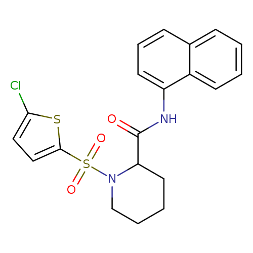 1-[(5-chlorothiophen-2-yl)sulfonyl]-N-(naphthalen-1-yl)piperidine-2-carboxamide