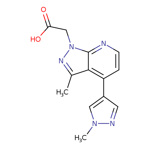 2-(3-Methyl-4-(1-methyl-1H-pyrazol-4-yl)-1H-pyrazolo[3,4-b]pyridin-1-yl)acetic acid