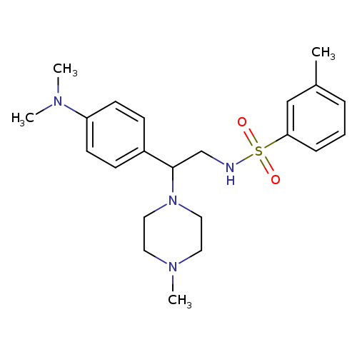 N-{2-[4-(dimethylamino)phenyl]-2-(4-methylpiperazin-1-yl)ethyl}-3-methylbenzene-1-sulfonamide