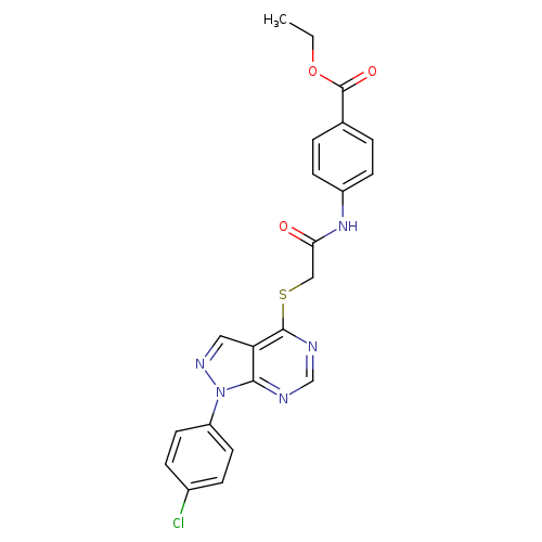 ethyl 4-(2-{[1-(4-chlorophenyl)-1H-pyrazolo[3,4-d]pyrimidin-4-yl]sulfanyl}acetamido)benzoate