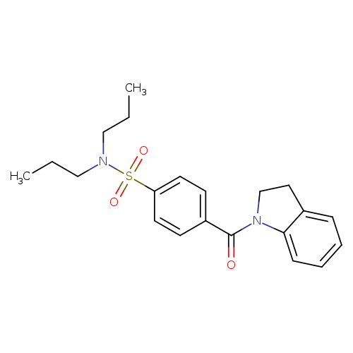4-(2,3-dihydro-1H-indole-1-carbonyl)-N,N-dipropylbenzene-1-sulfonamide