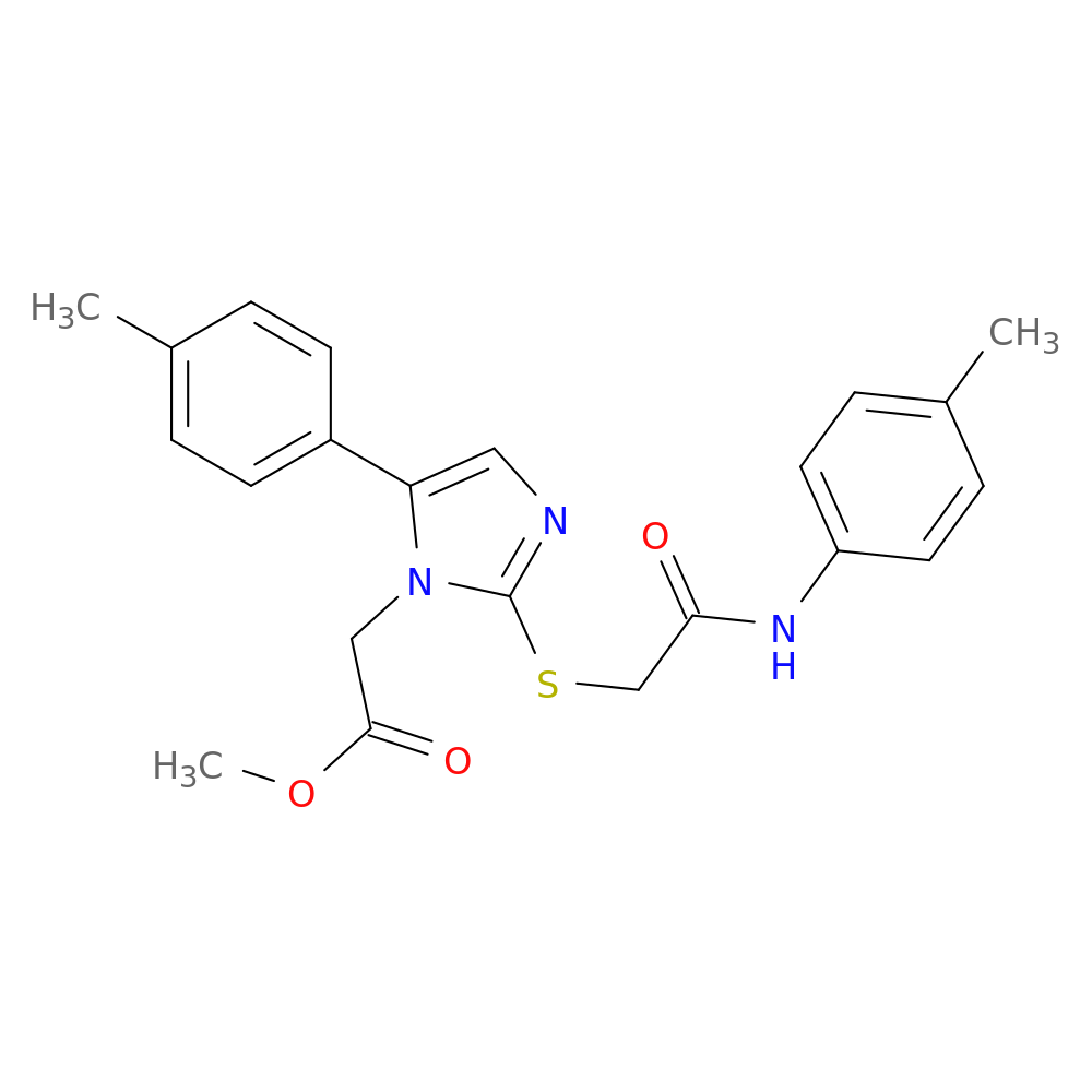 methyl 2-[5-(4-methylphenyl)-2-({[(4-methylphenyl)carbamoyl]methyl}sulfanyl)-1H-imidazol-1-yl]acetate