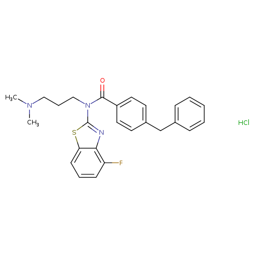 4-benzyl-N-[3-(dimethylamino)propyl]-N-(4-fluoro-1,3-benzothiazol-2-yl)benzamide hydrochloride
