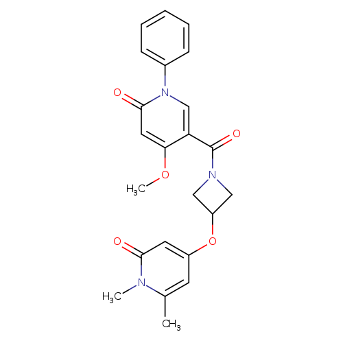 5-{3-[(1,6-dimethyl-2-oxo-1,2-dihydropyridin-4-yl)oxy]azetidine-1-carbonyl}-4-methoxy-1-phenyl-1,2-dihydropyridin-2-one