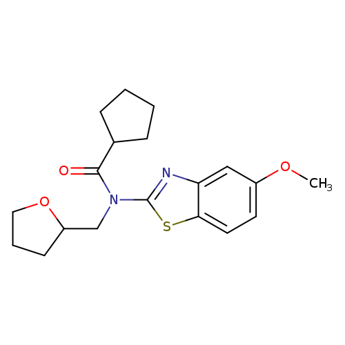 N-(5-methoxy-1,3-benzothiazol-2-yl)-N-[(oxolan-2-yl)methyl]cyclopentanecarboxamide